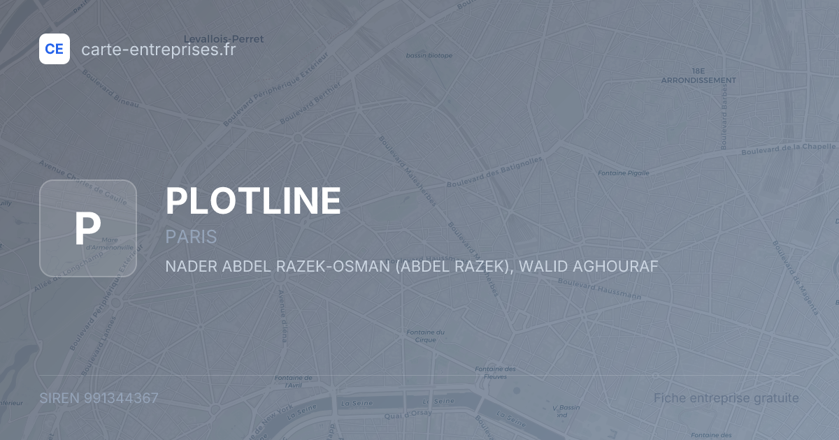 PLOTLINE — 991344367 — fiche entreprise