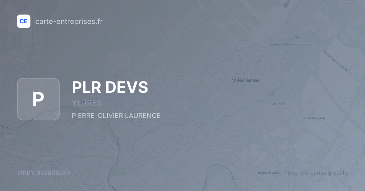 PLR DEVS — 933808024 — fiche entreprise