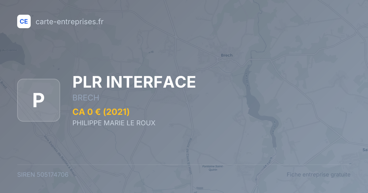 PLR INTERFACE — 505174706 — fiche entreprise