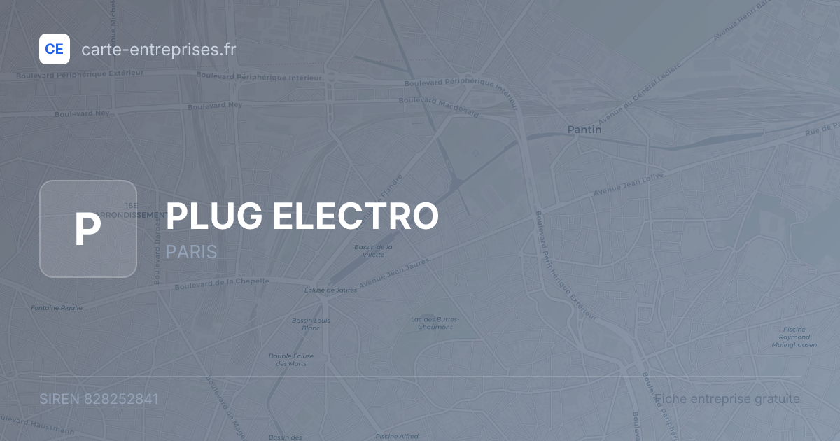 PLUG ELECTRO — 828252841 — fiche entreprise