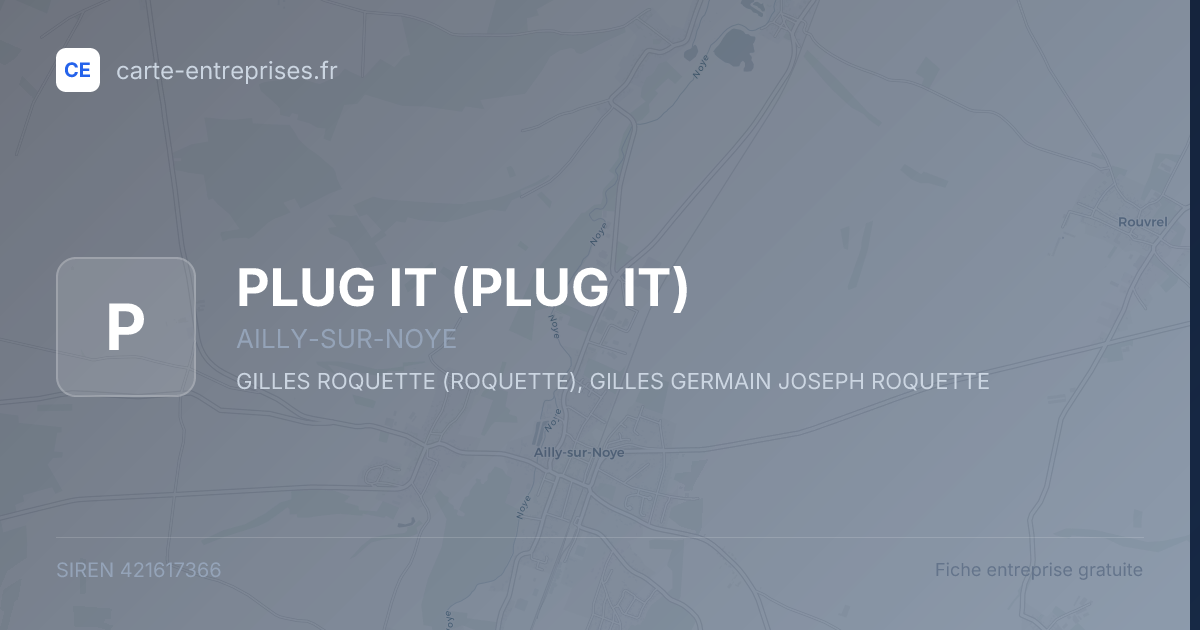 PLUG IT — 421617366 — fiche entreprise