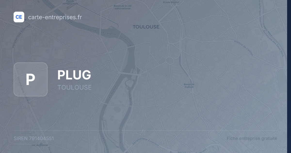 PLUG — 791404551 — fiche entreprise