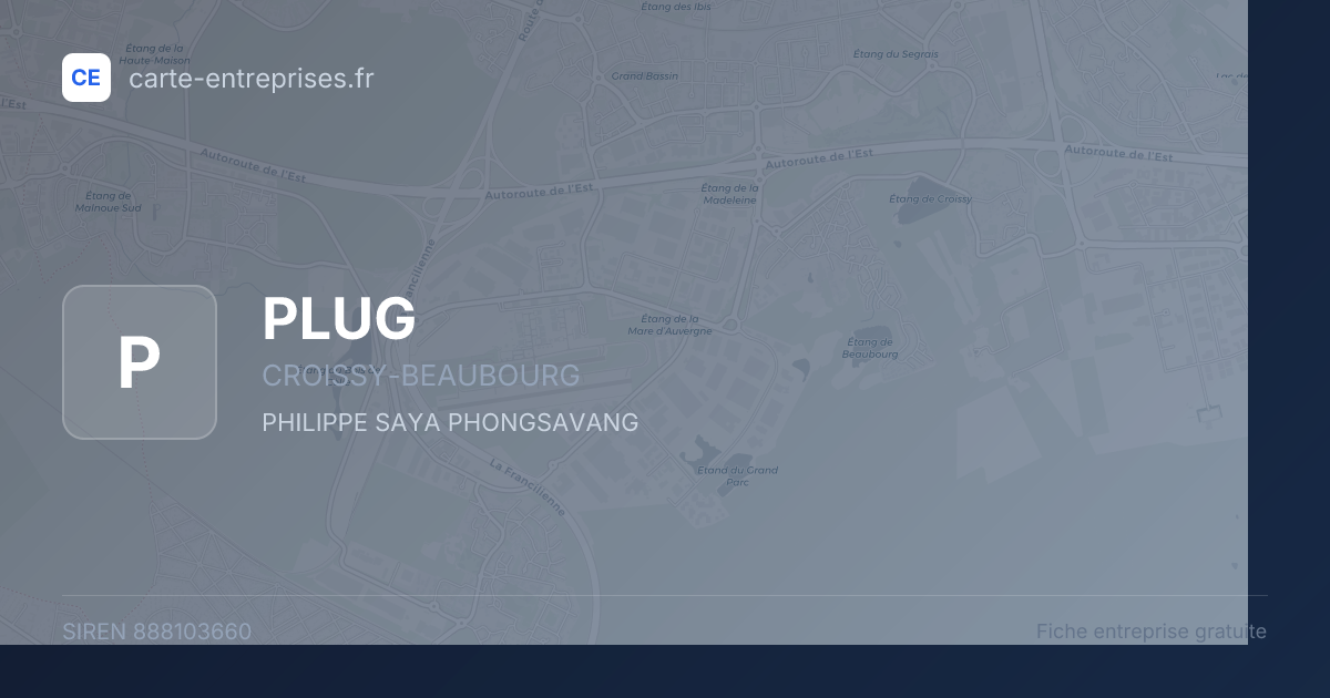 PLUG — 888103660 — fiche entreprise