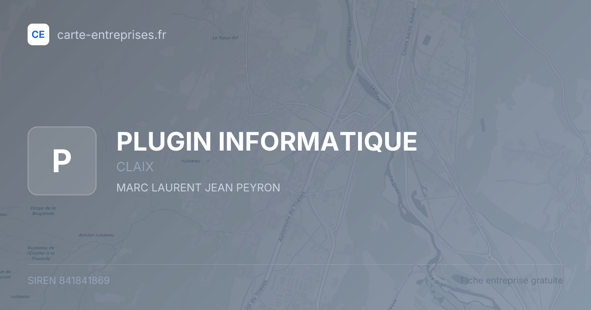 PLUGIN INFORMATIQUE — 841841869 — fiche entreprise