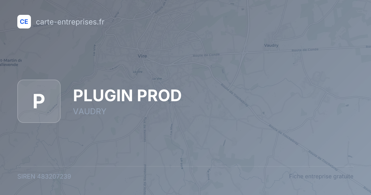 PLUGIN PROD — 483207239 — fiche entreprise