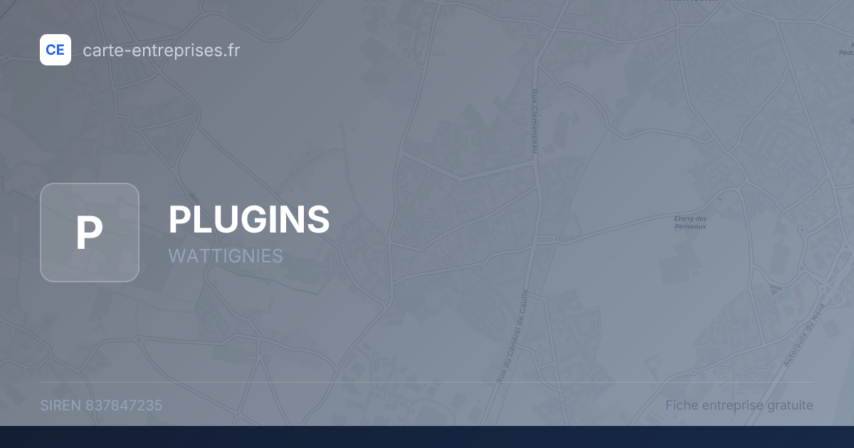PLUGINS — 837847235 — fiche entreprise