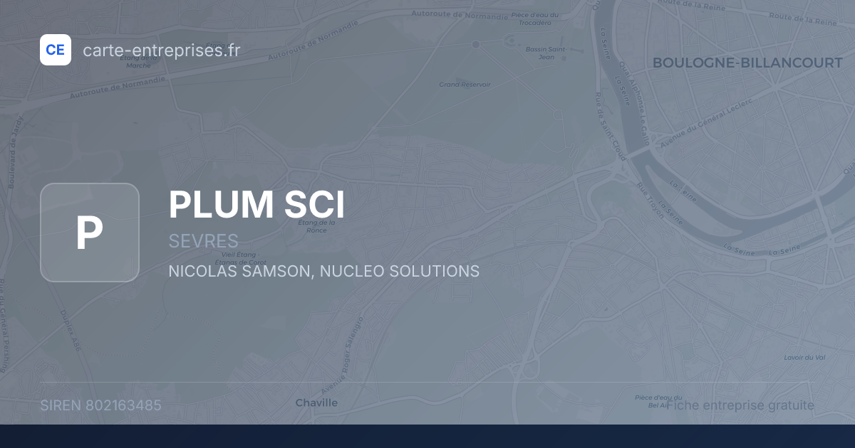 PLUM SCI — 802163485 — fiche entreprise