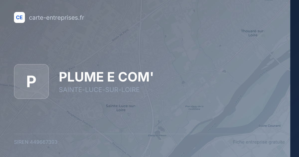 PLUME E COM' — 449667393 — fiche entreprise