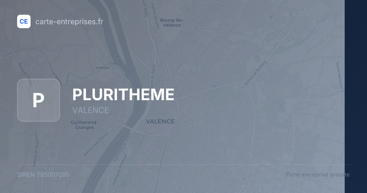 PLURITHEME — 795007095 — fiche entreprise