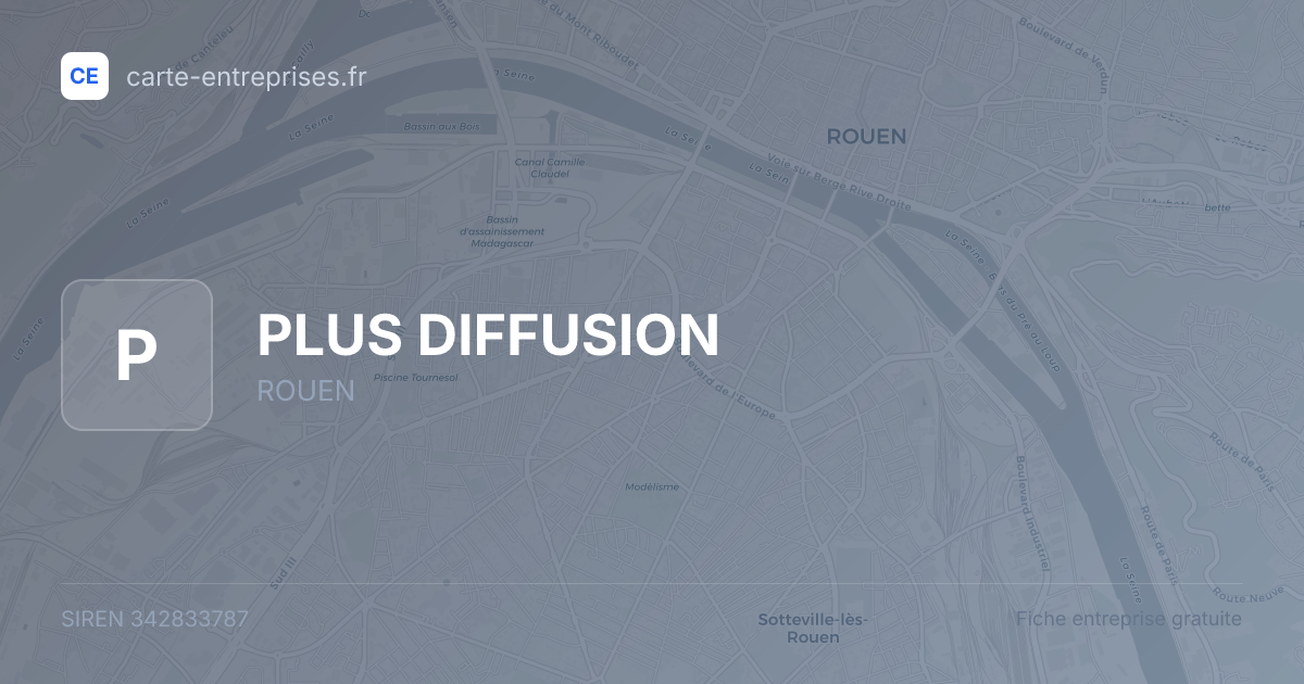 PLUS DIFFUSION — 342833787 — fiche entreprise