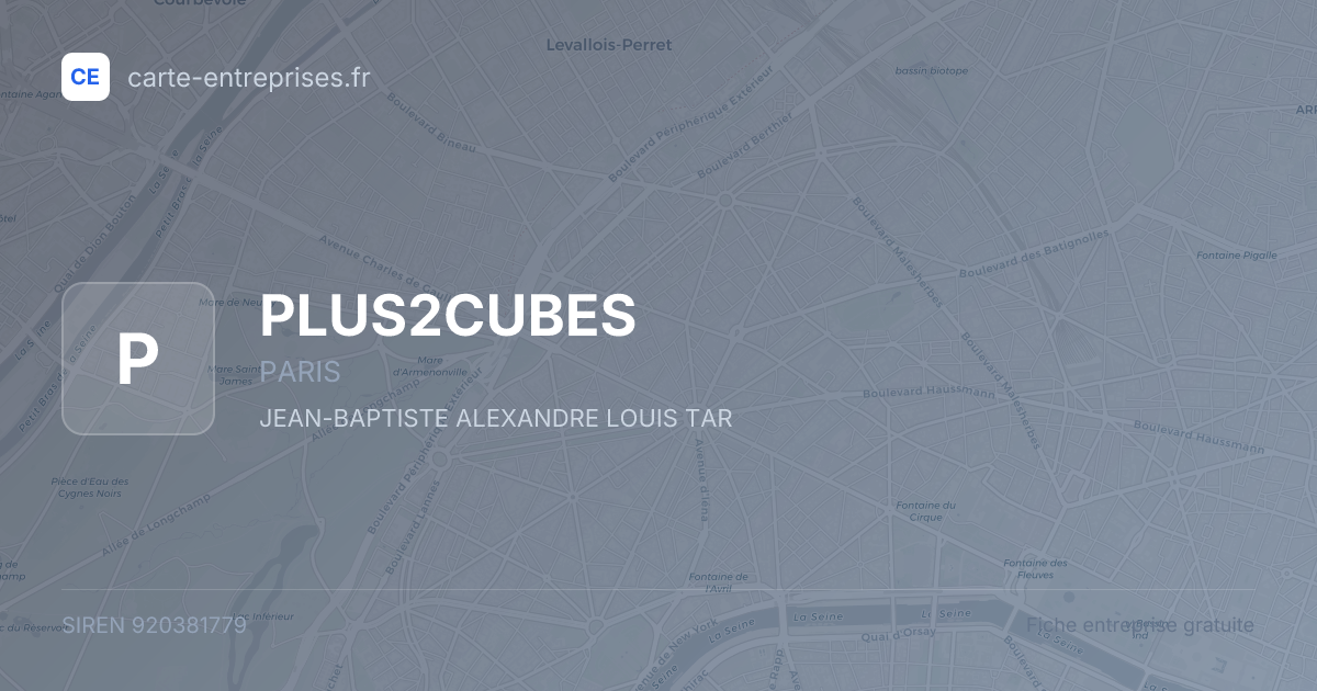 PLUS2CUBES — 920381779 — fiche entreprise