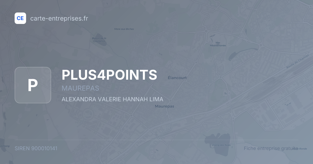 PLUS4POINTS — 900010141 — fiche entreprise
