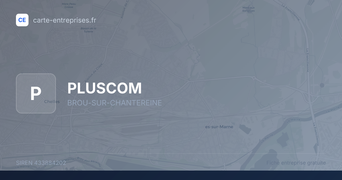 PLUSCOM — 433884202 — fiche entreprise