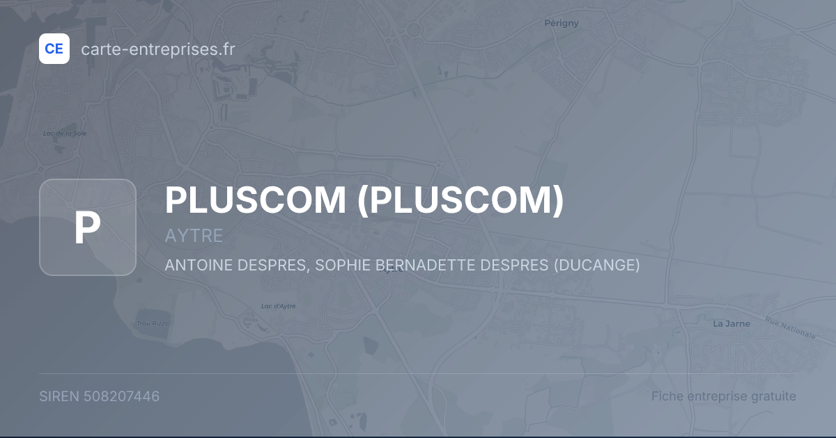 PLUSCOM — 508207446 — fiche entreprise