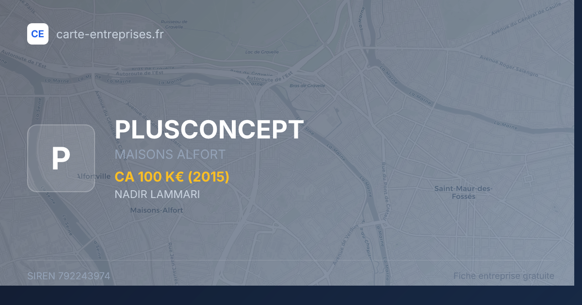 PLUSCONCEPT — 792243974 — fiche entreprise