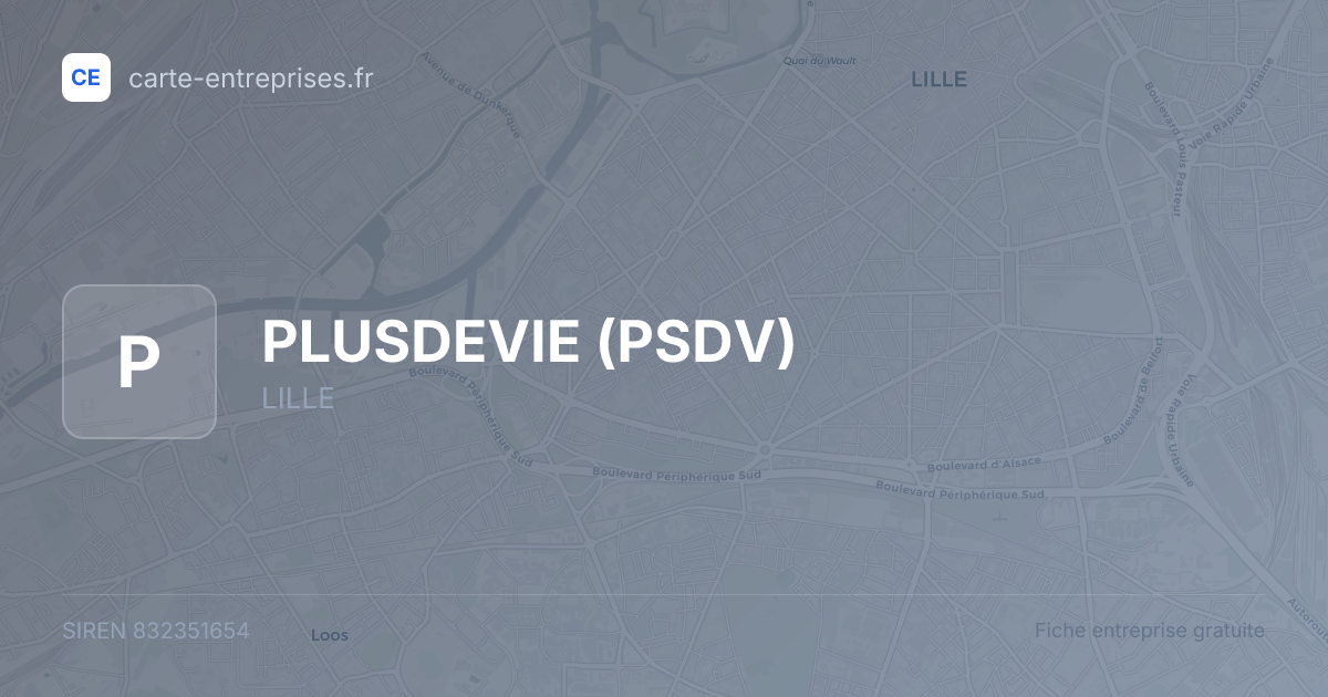 PLUSDEVIE (PSDV) — 832351654 — fiche entreprise