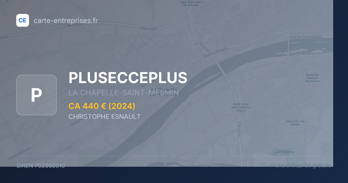 PLUSECCEPLUS — 752365510 — fiche entreprise