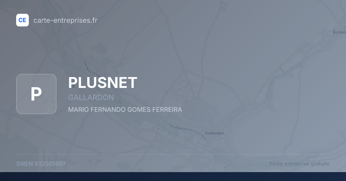 PLUSNET — 932565997 — fiche entreprise