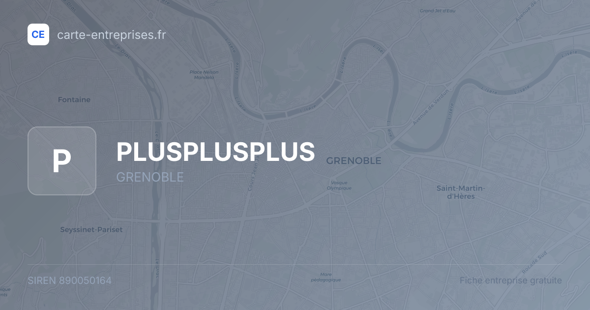 PLUSPLUSPLUS — 890050164 — fiche entreprise