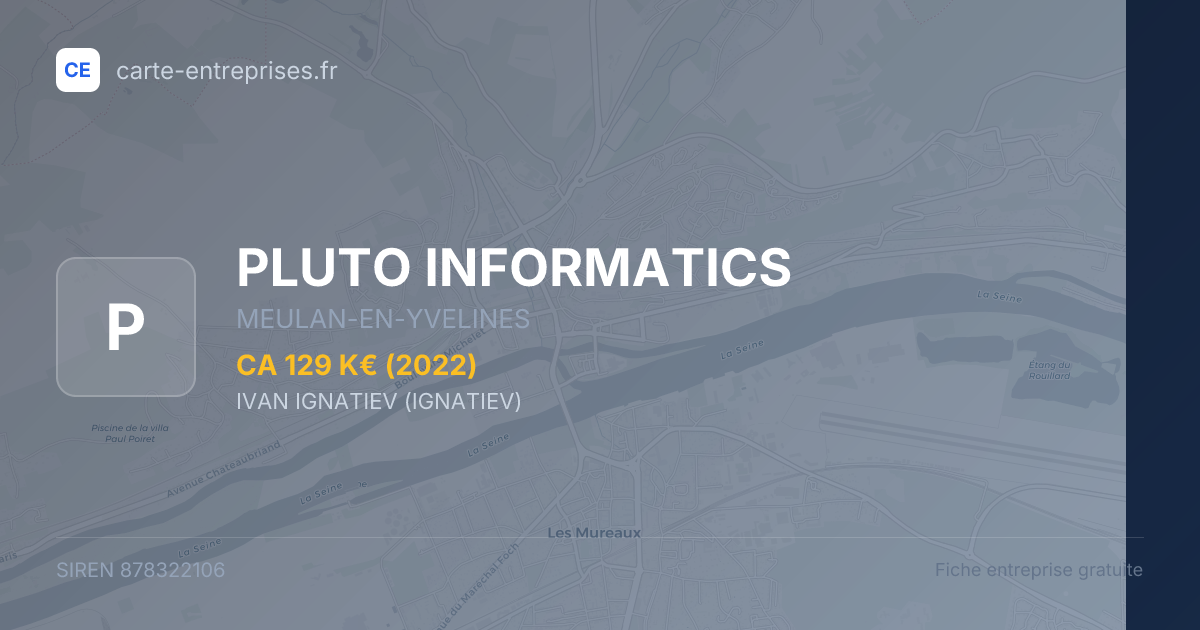 PLUTO INFORMATICS — 878322106 — fiche entreprise