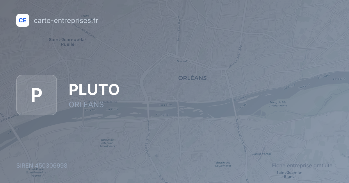 PLUTO — 450306998 — fiche entreprise