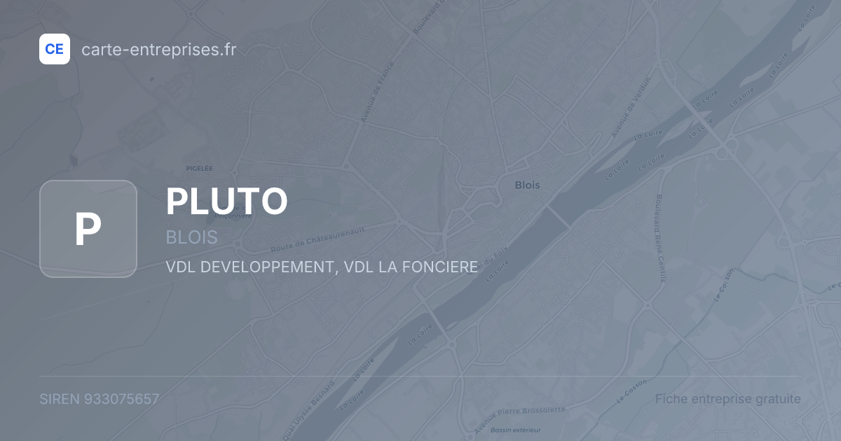 PLUTO — 933075657 — fiche entreprise