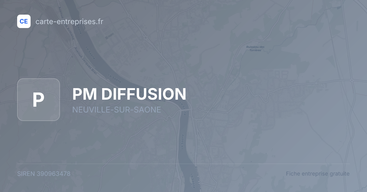 PM DIFFUSION — 390963478 — fiche entreprise