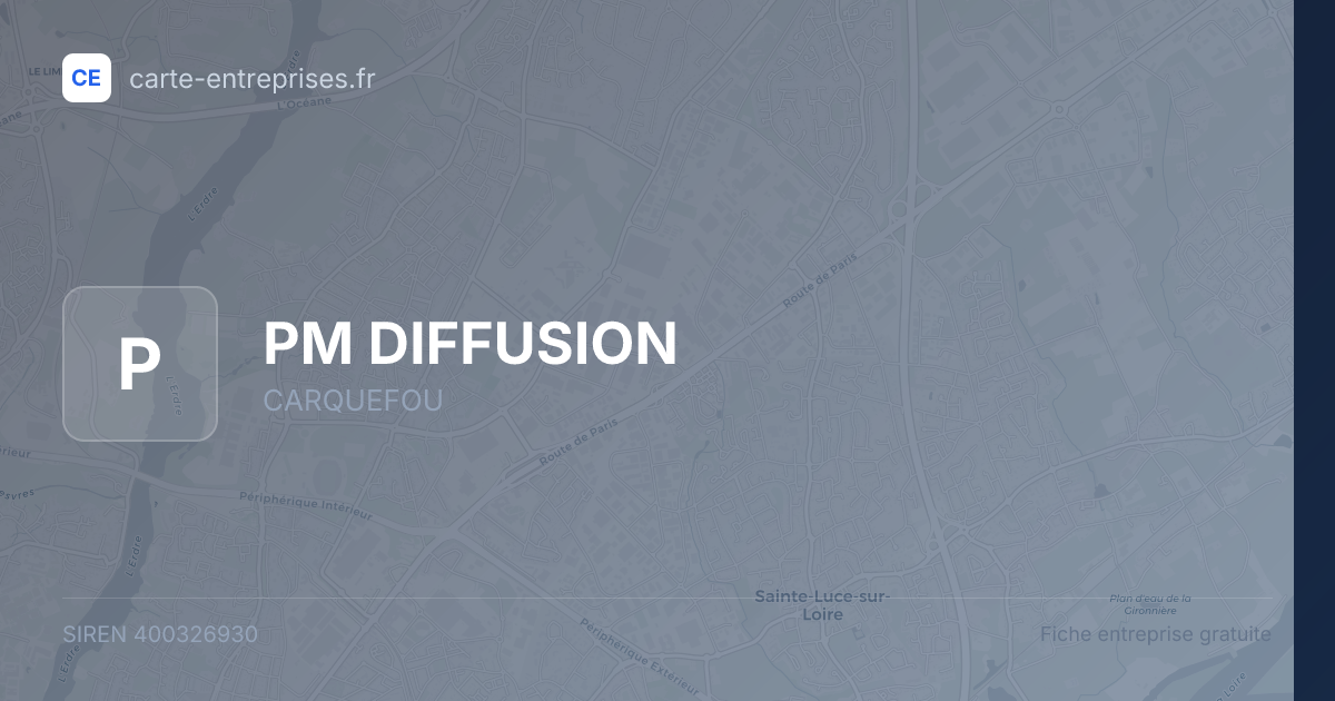 PM DIFFUSION — 400326930 — fiche entreprise
