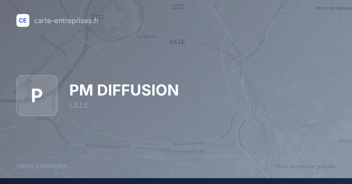 PM DIFFUSION — 479740300 — fiche entreprise