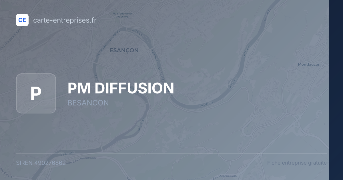 PM DIFFUSION — 490276862 — fiche entreprise