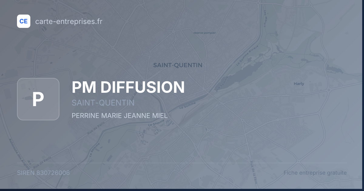 PM DIFFUSION — 830726006 — fiche entreprise