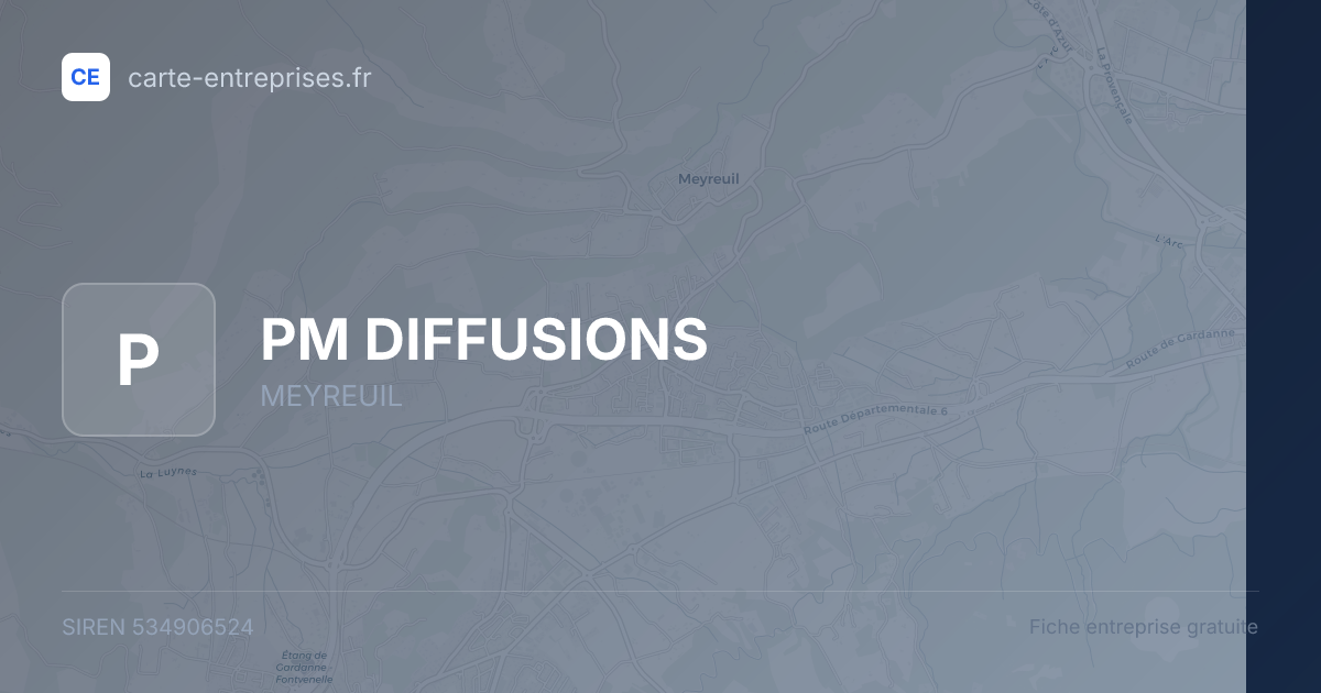 PM DIFFUSIONS — 534906524 — fiche entreprise