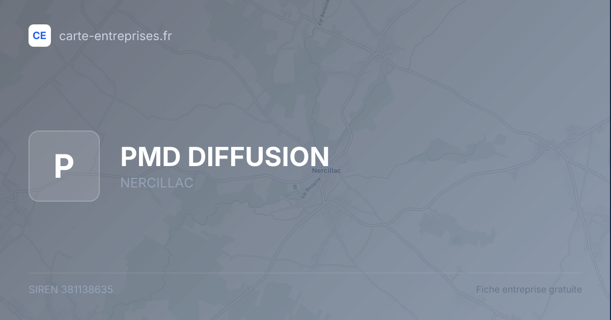 PMD DIFFUSION — 381138635 — fiche entreprise