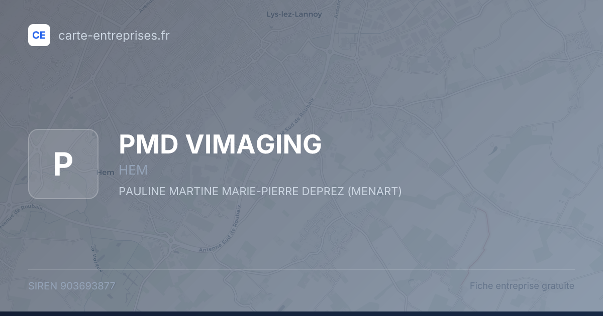 PMD VIMAGING — 903693877 — fiche entreprise