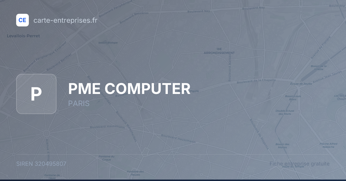 PME COMPUTER — 320495807 — fiche entreprise