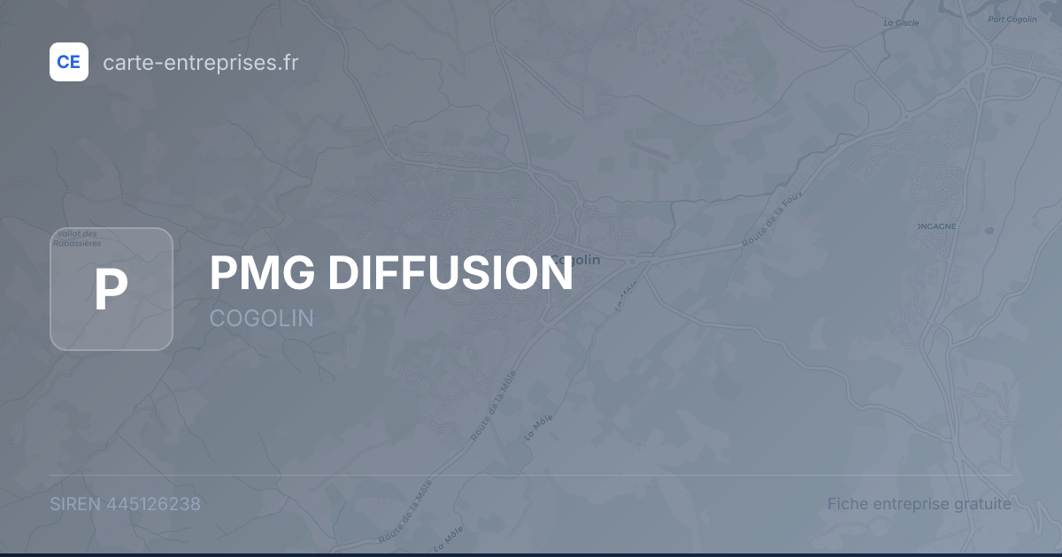 PMG DIFFUSION — 445126238 — fiche entreprise