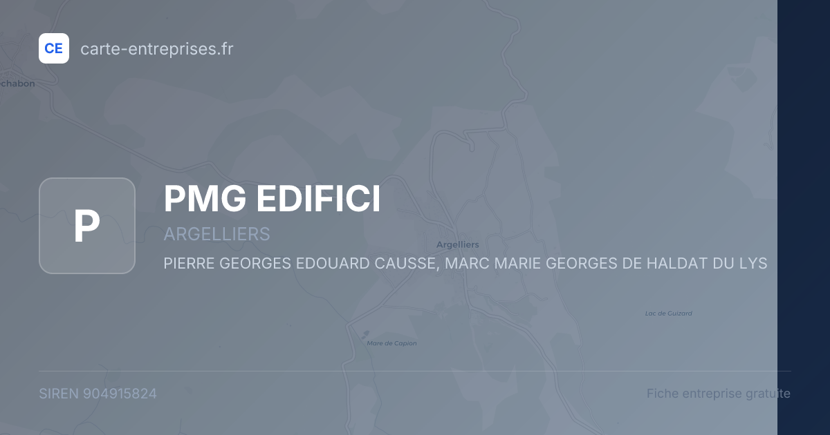 PMG EDIFICI — 904915824 — fiche entreprise
