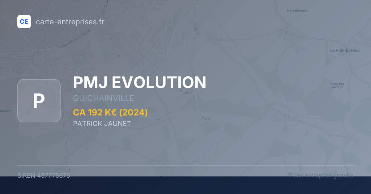 PMJ EVOLUTION — 497775676 — fiche entreprise