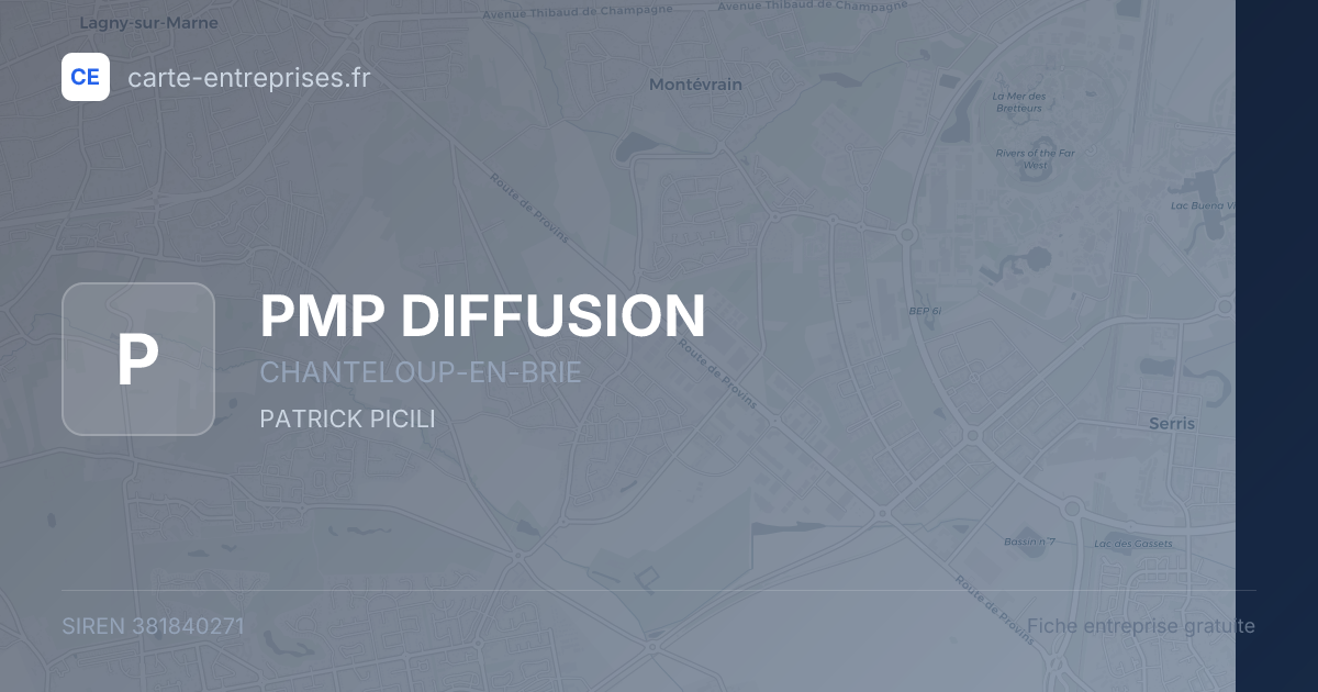 PMP DIFFUSION — 381840271 — fiche entreprise