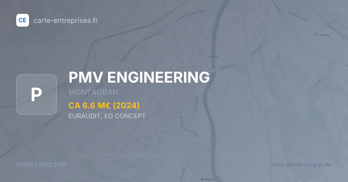 PMV ENGINEERING — 528323736 — fiche entreprise