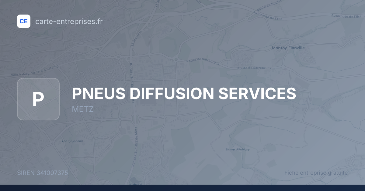 PNEUS DIFFUSION SERVICES — 341007375 — fiche entreprise