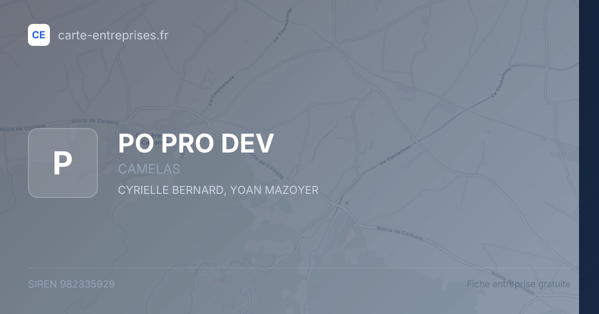 PO PRO DEV — 982335929 — fiche entreprise