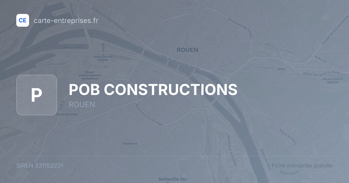 POB CONSTRUCTIONS — 331152231 — fiche entreprise