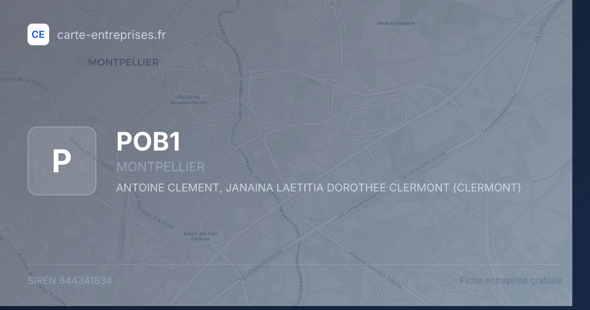POB1 — 844341834 — fiche entreprise