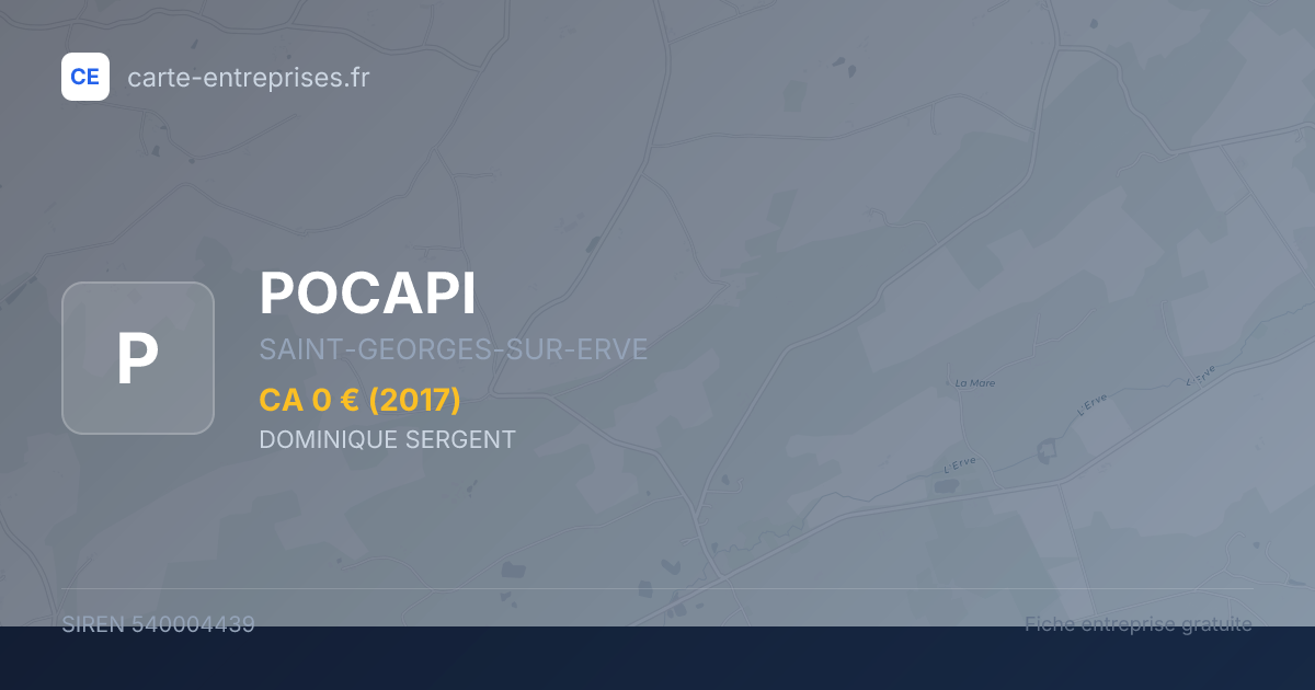 POCAPI — 540004439 — fiche entreprise