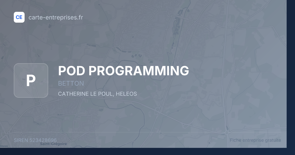 POD PROGRAMMING — 523428696 — fiche entreprise
