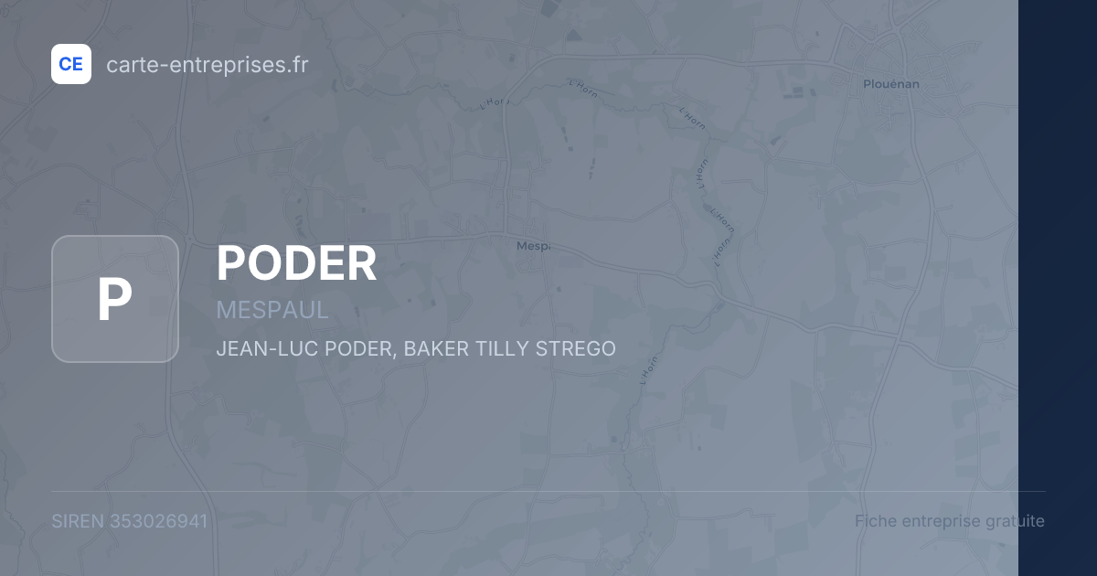 PODER — 353026941 — fiche entreprise