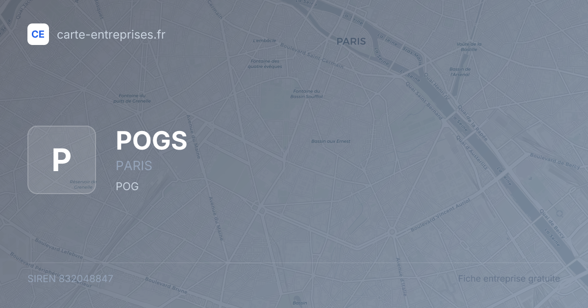POGS — 832048847 — fiche entreprise