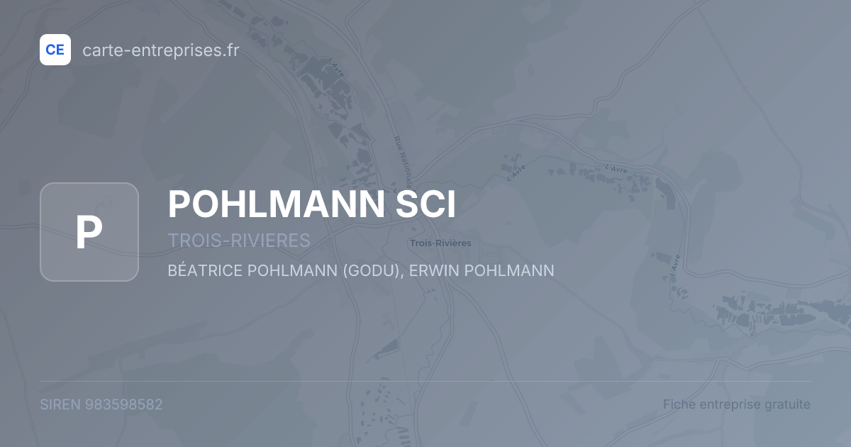 POHLMANN SCI — 983598582 — fiche entreprise