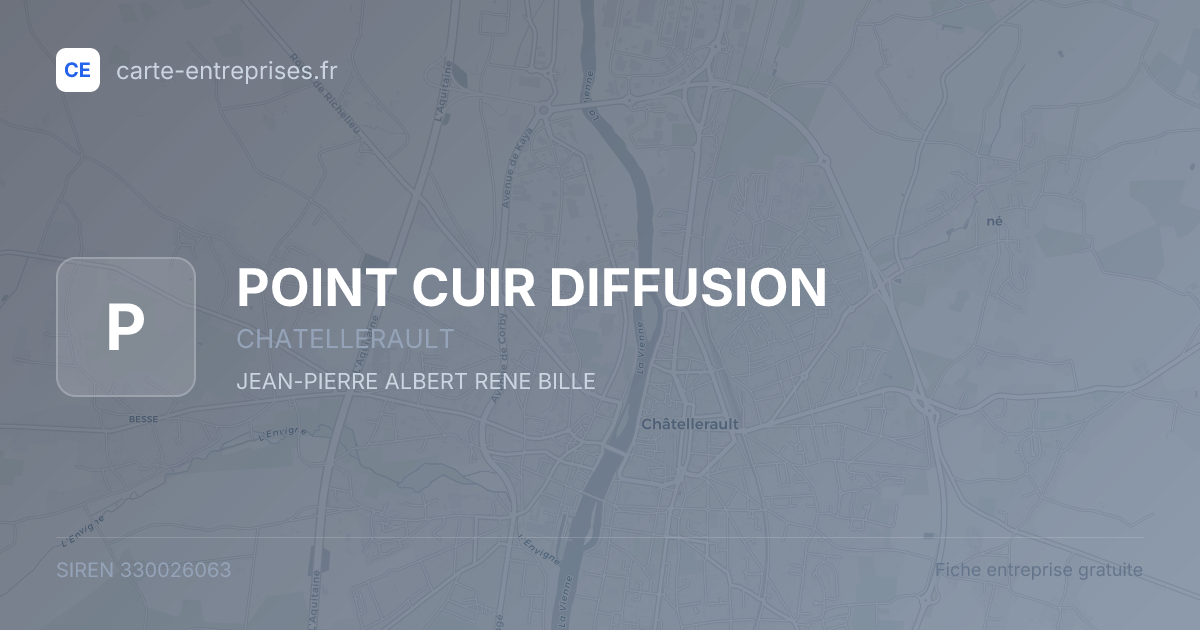 POINT CUIR DIFFUSION — 330026063 — fiche entreprise
